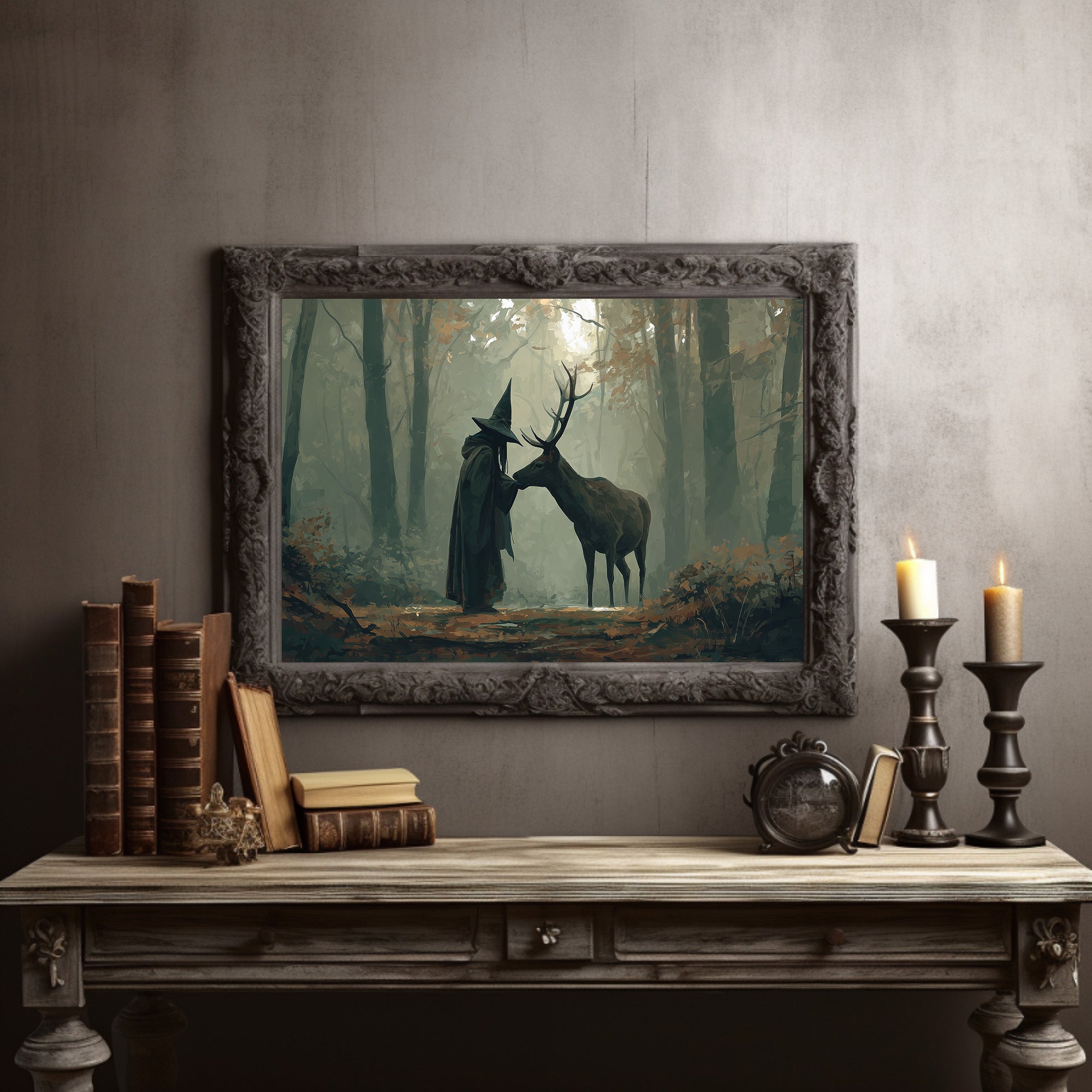 Forest Keeper Meets Ancient Stag