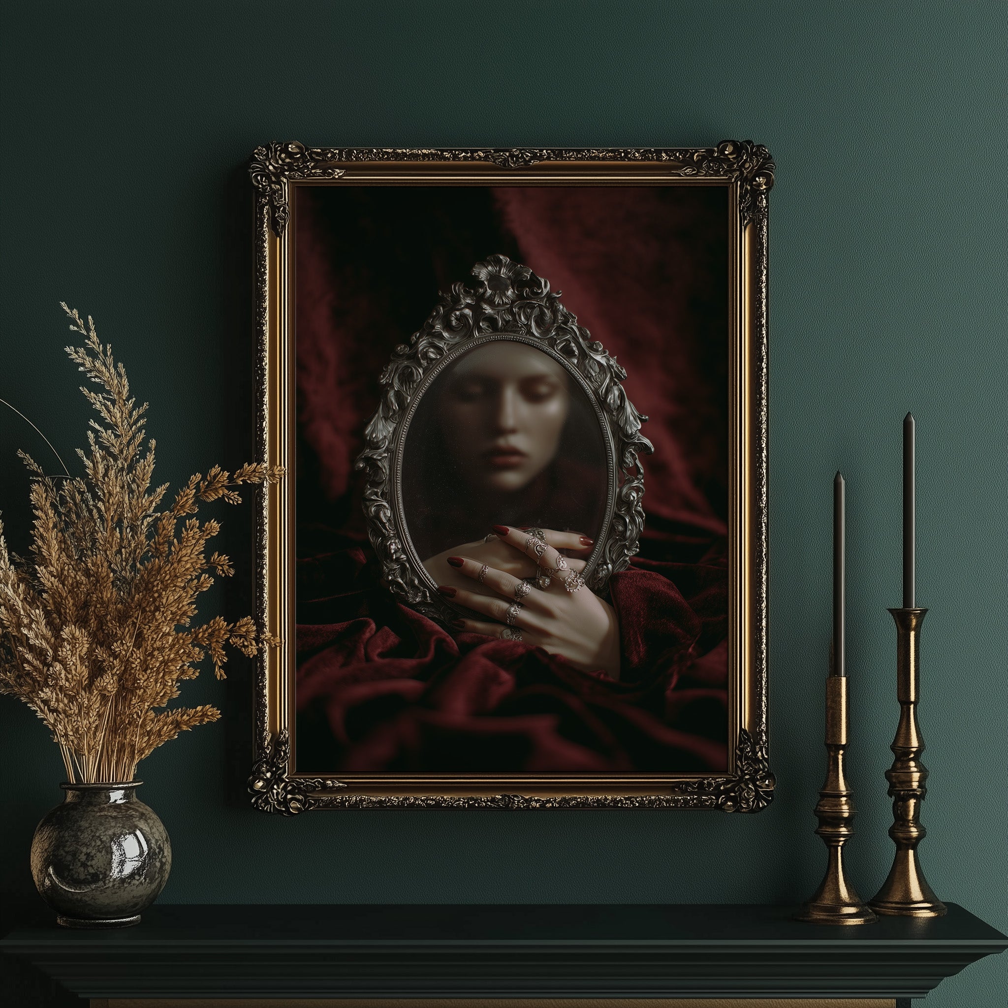 Velvet Secrets Behind Silver Frame