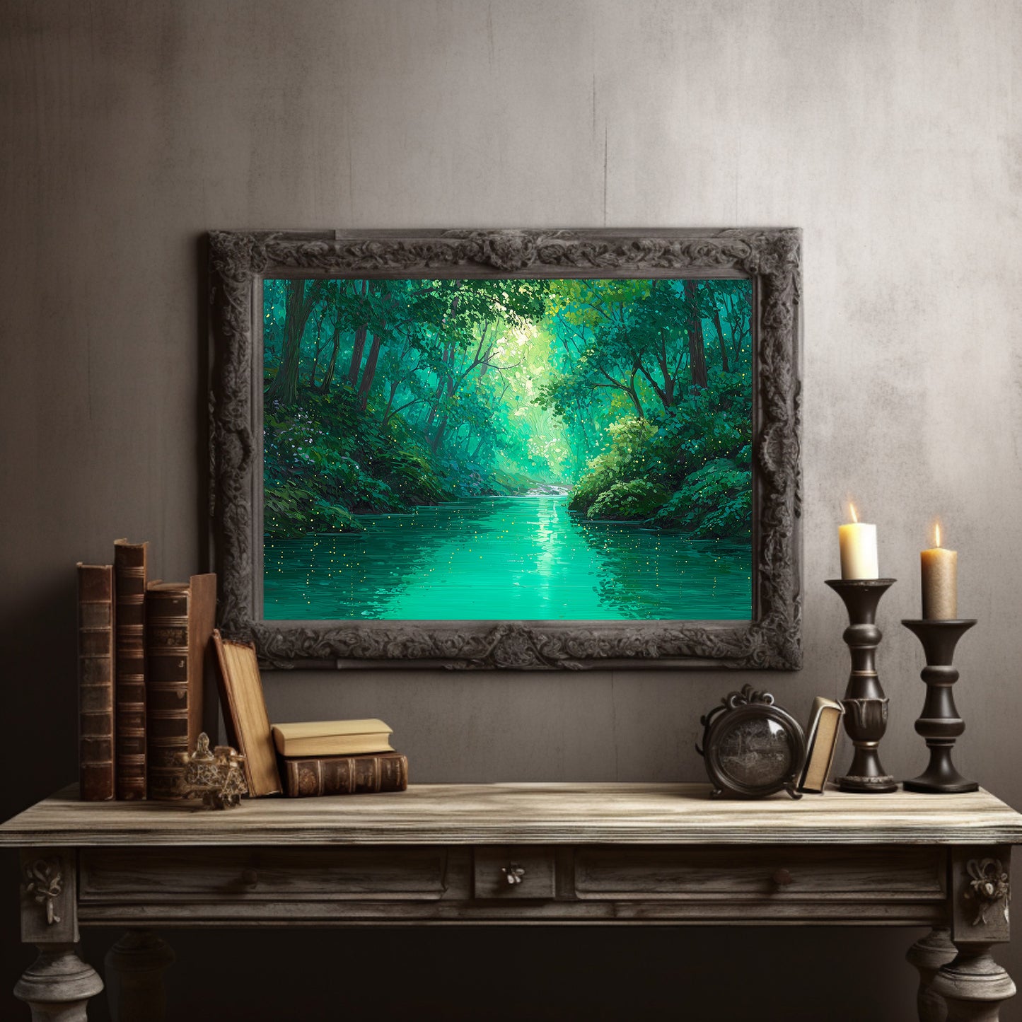 Emerald Path Between Forest Pages