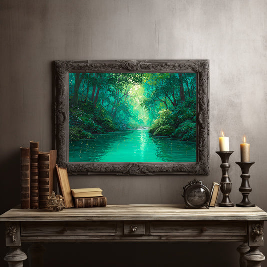 Emerald Path Between Forest Pages