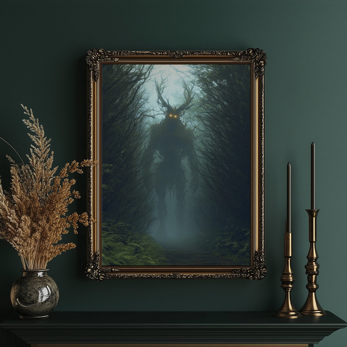 Forest Sentinel With Glowing Eyes