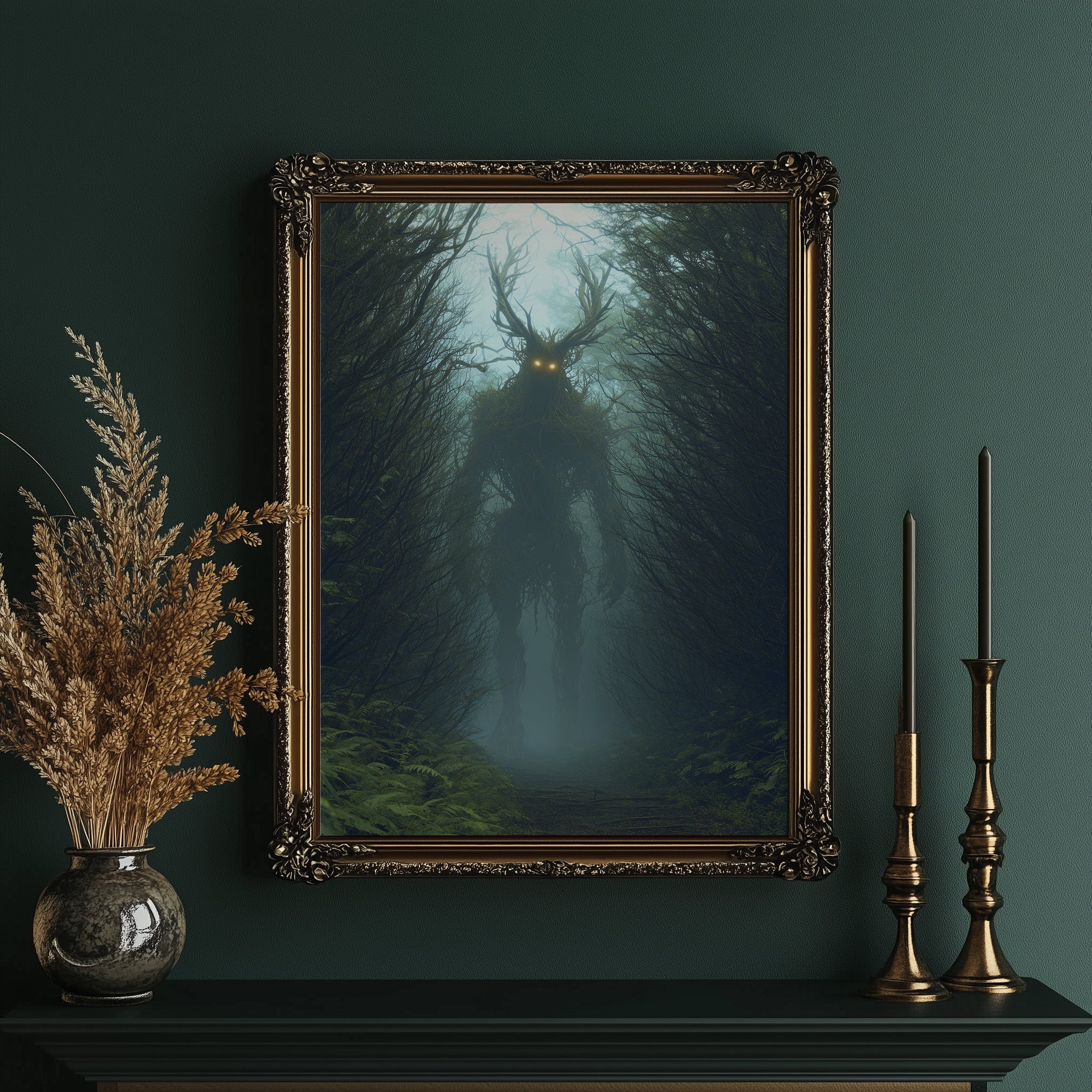 Forest Sentinel With Glowing Eyes