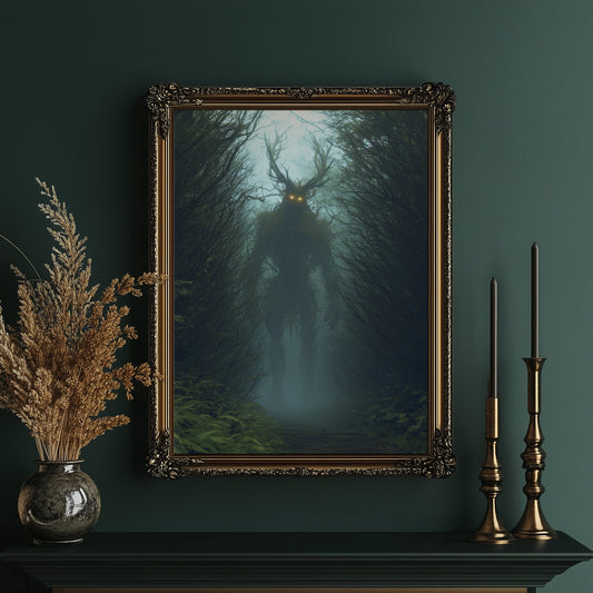 Forest Sentinel With Glowing Eyes