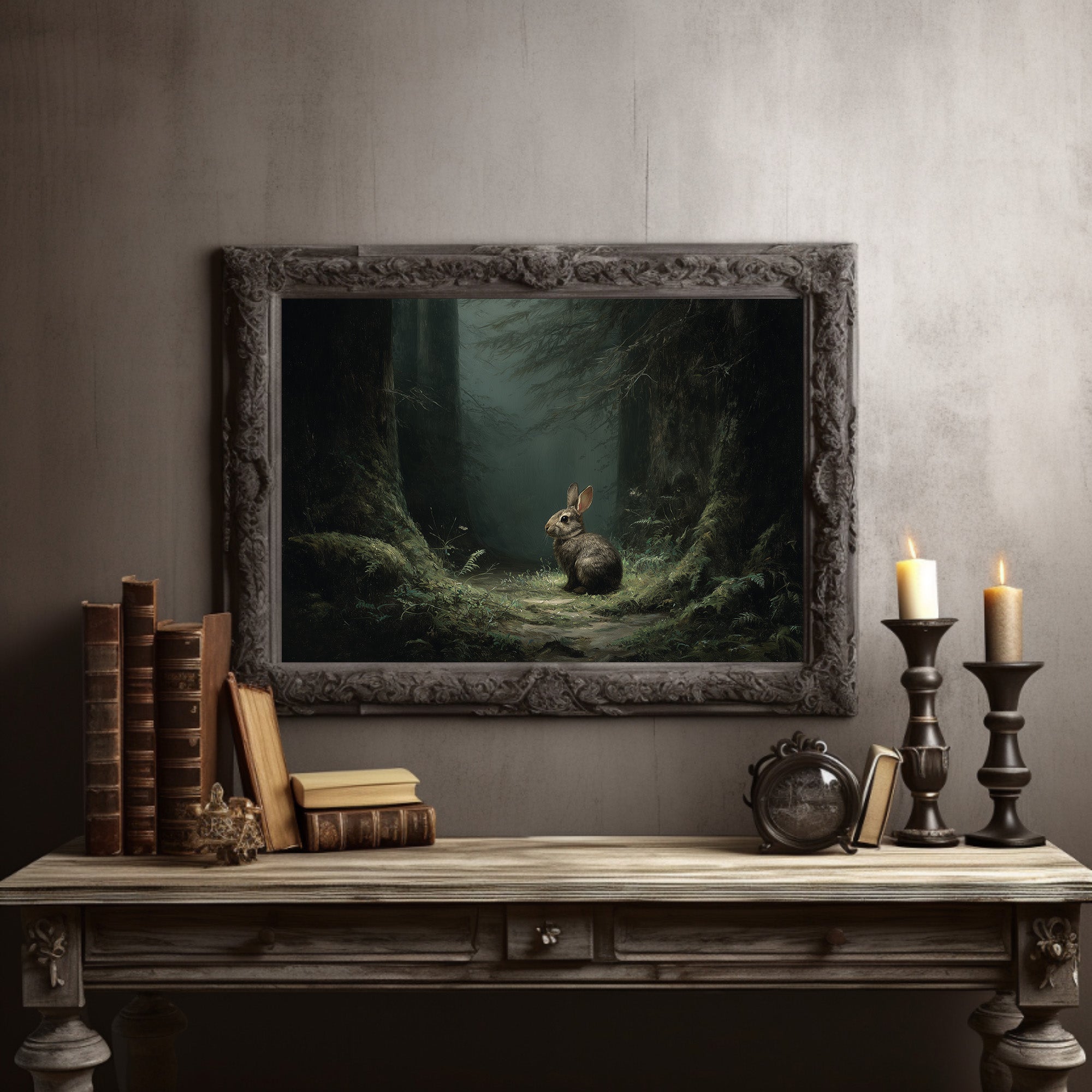 Forest Wanderer Finds Moonlit Path