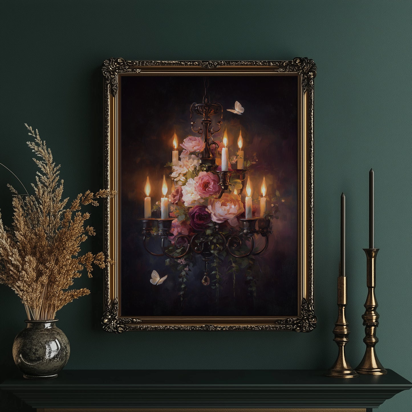 Candlelight Beckons Moths And Blooms