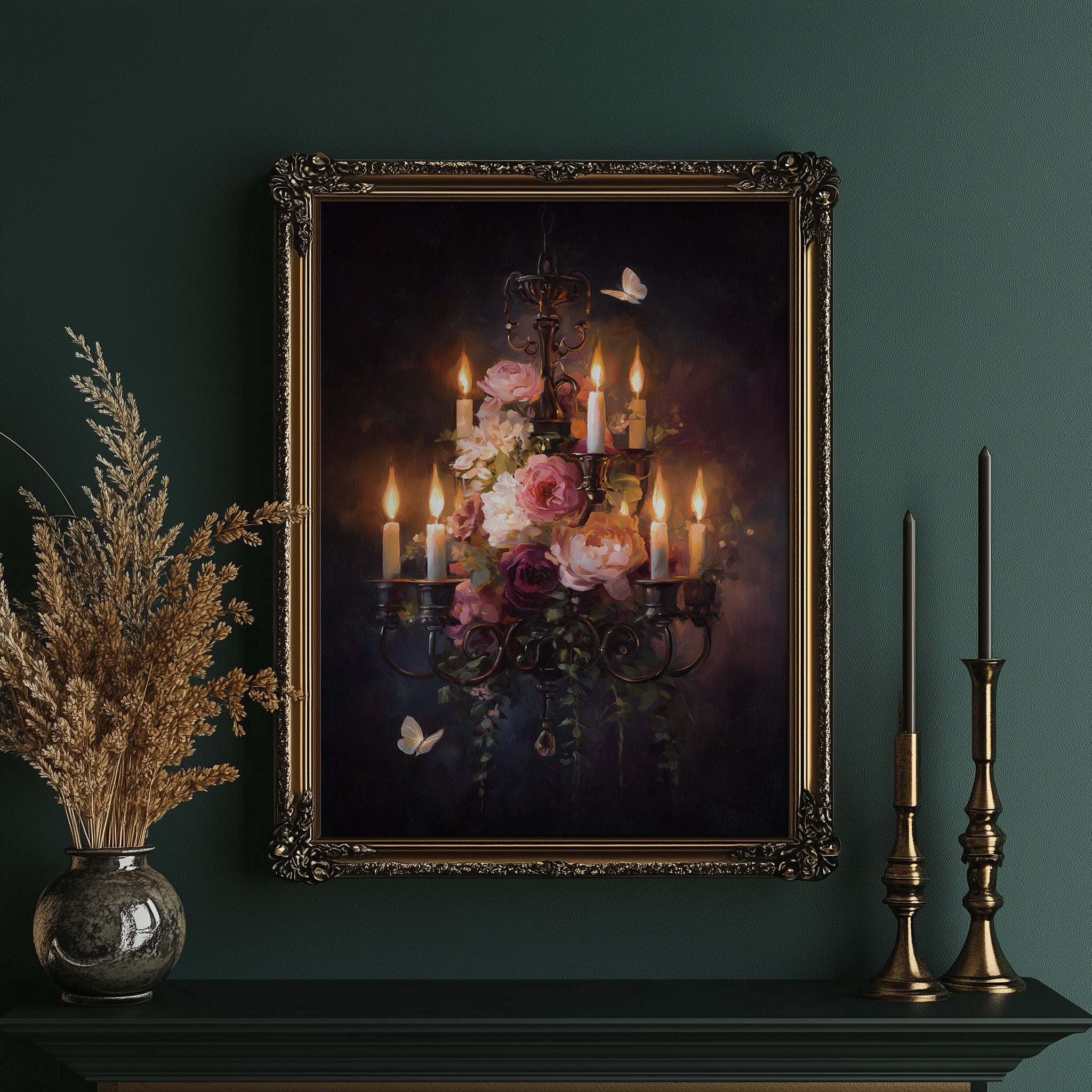 Candlelight Beckons Moths And Blooms