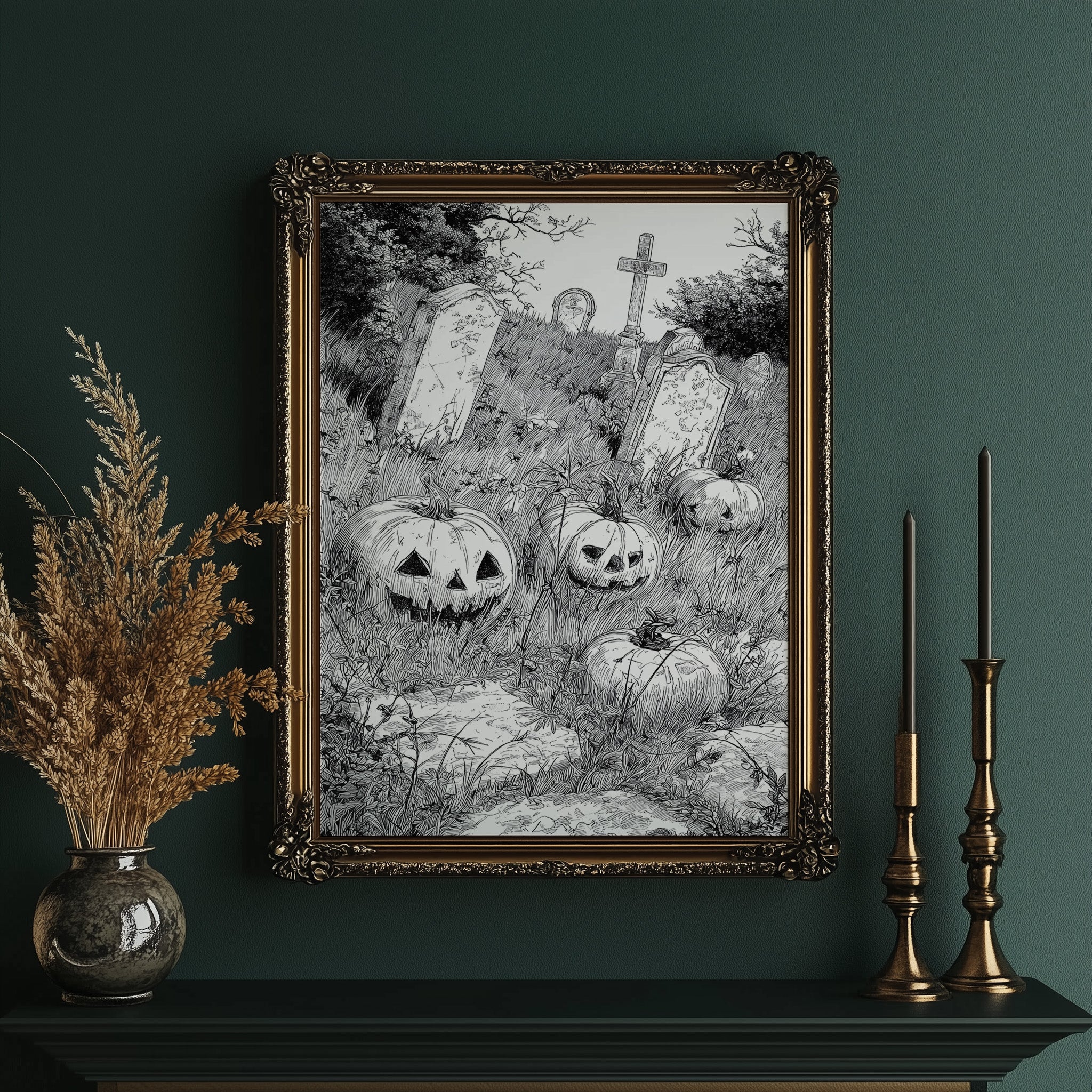 Midnight Grins Among Stone Memories