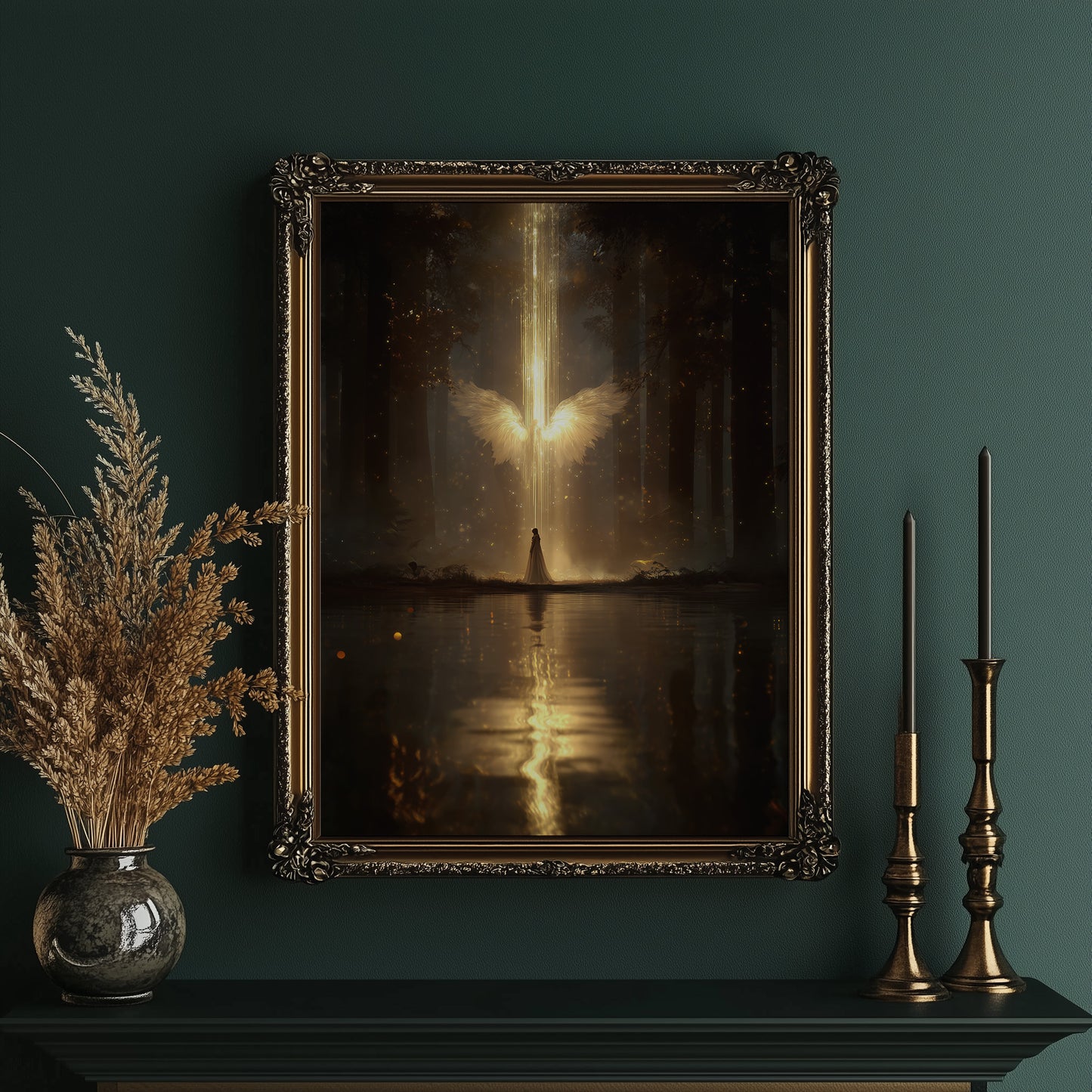 Divine Light Breaks Through Forest