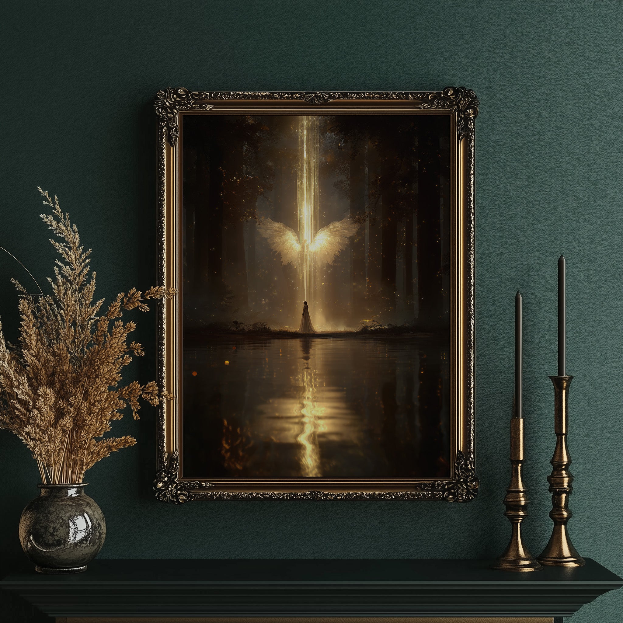 Divine Light Breaks Through Forest