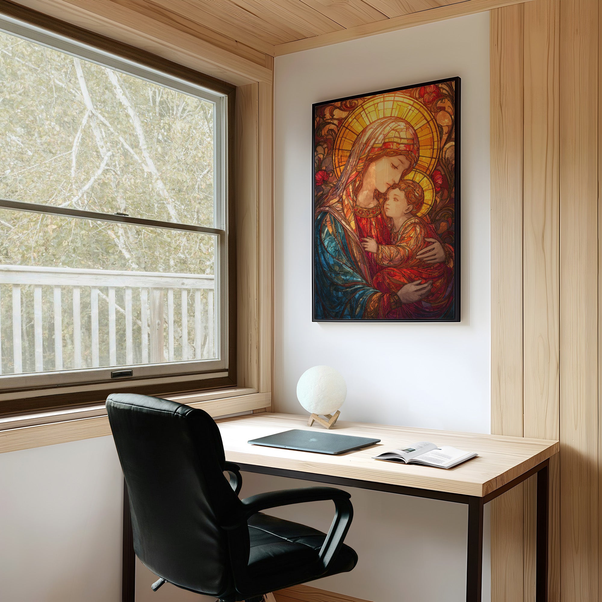 Sacred Glow Through Stained Glass