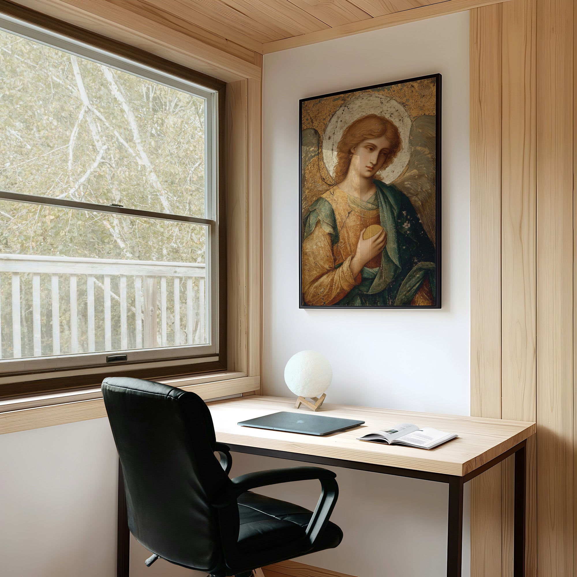 Gilded Faith On Rustic Table