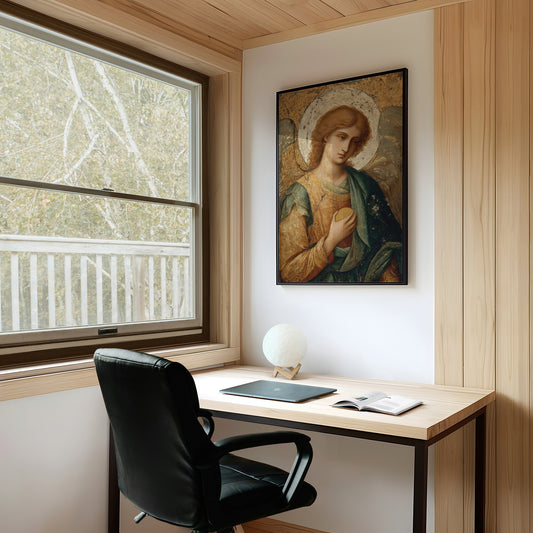 Gilded Faith On Rustic Table