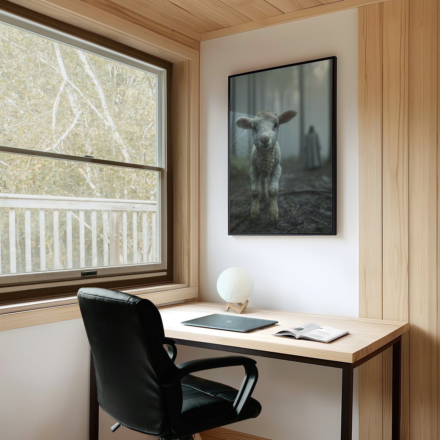 Innocent Steps In Foggy Forest