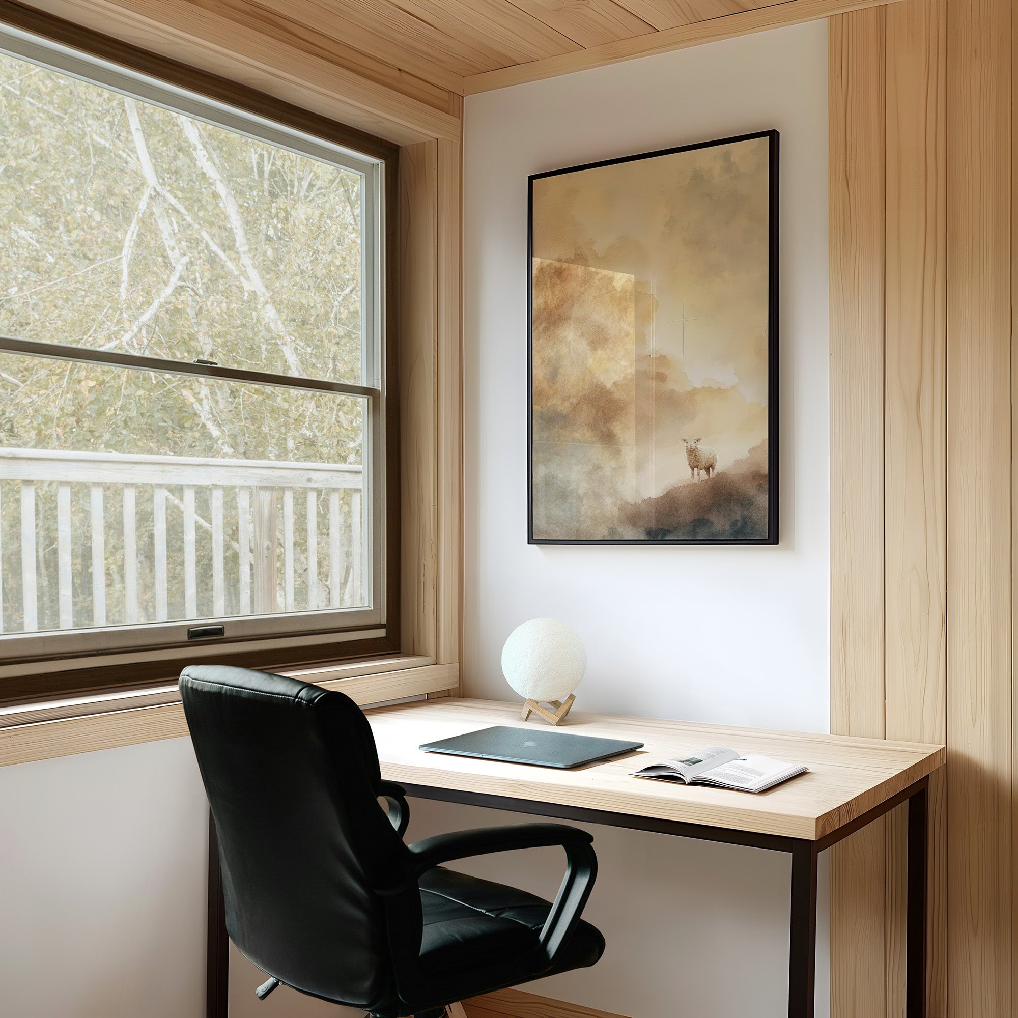 Solitary Wanderer In Golden Mist