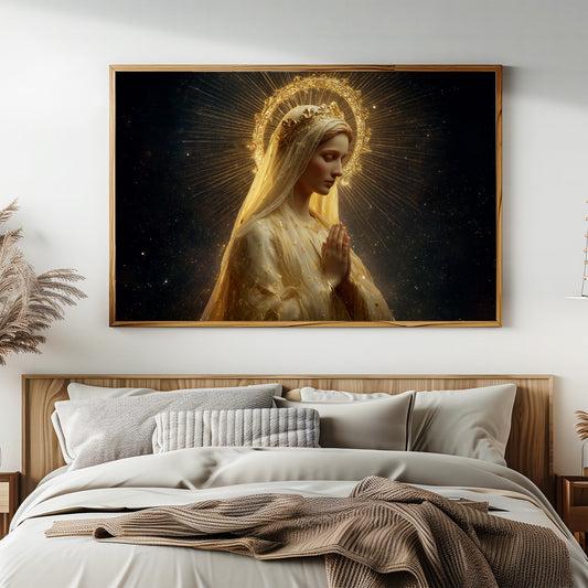 Radiant Prayer In Golden Light