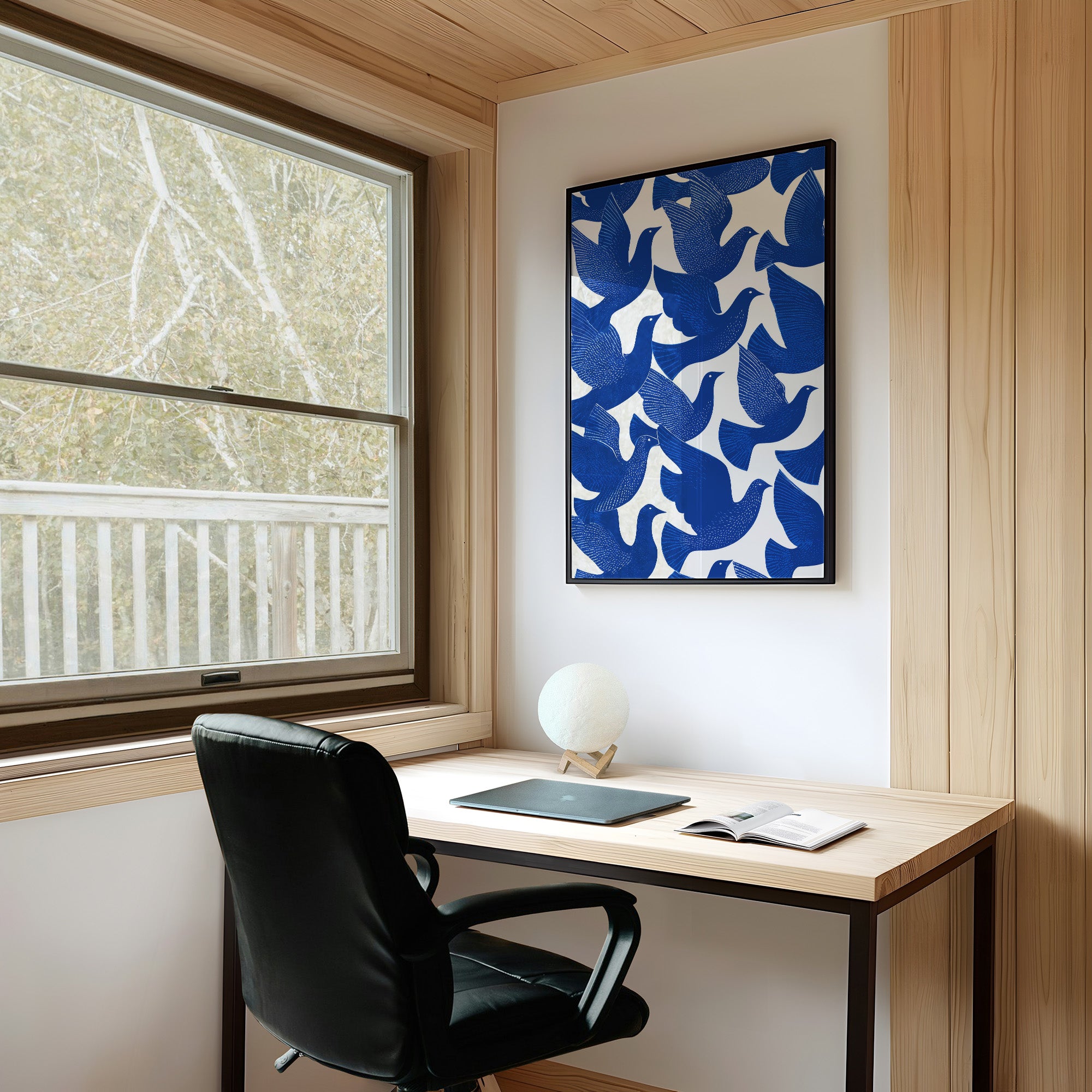 Cobalt Doves Take Flight Together