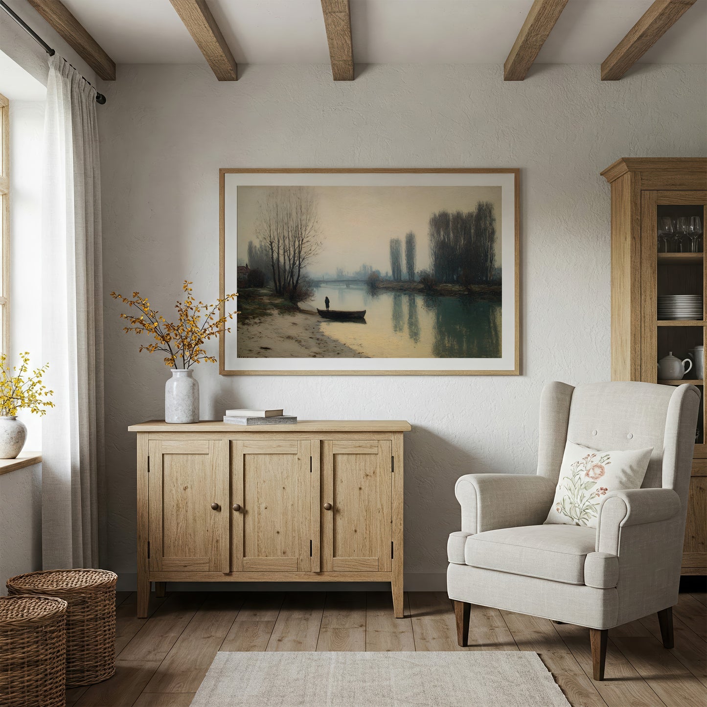 Solitary Shore In Misty Light