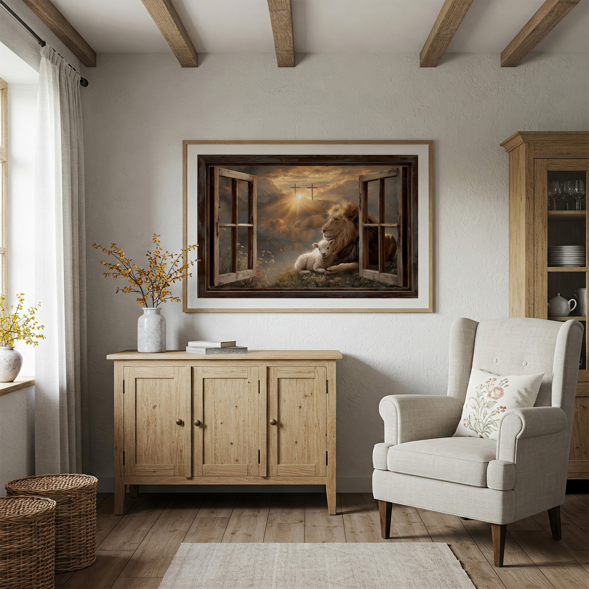 Lion And Lamb Under Heaven's Light