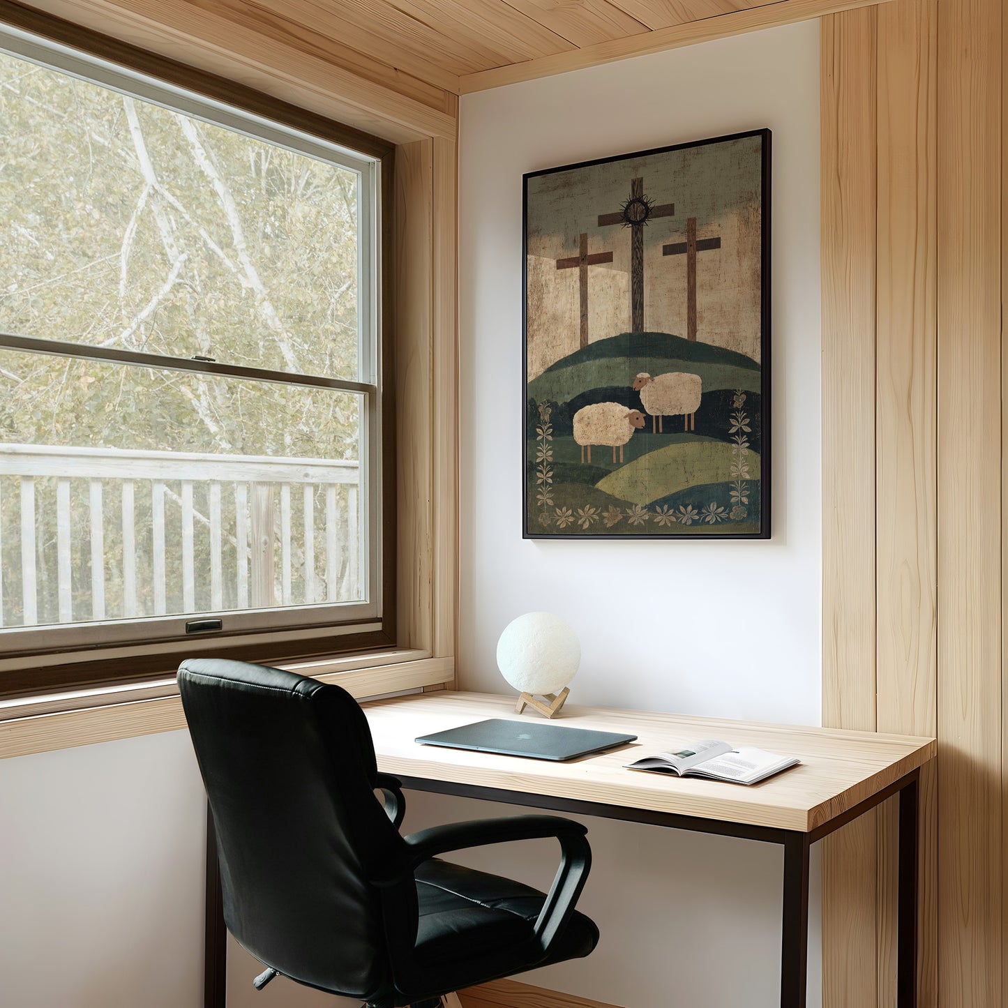 Sheep Graze Below Sacred Hills