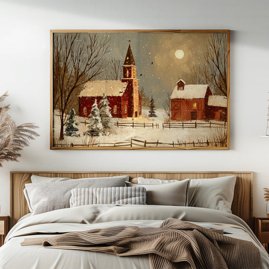 Quiet Village Under Winter Stars