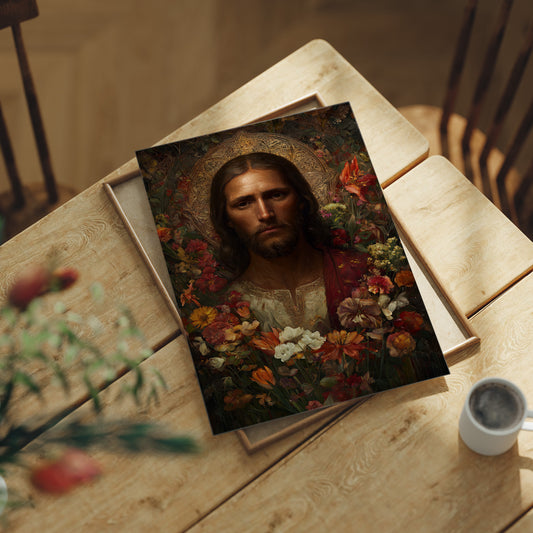 Sacred Blossoms Frame Ancient Grace