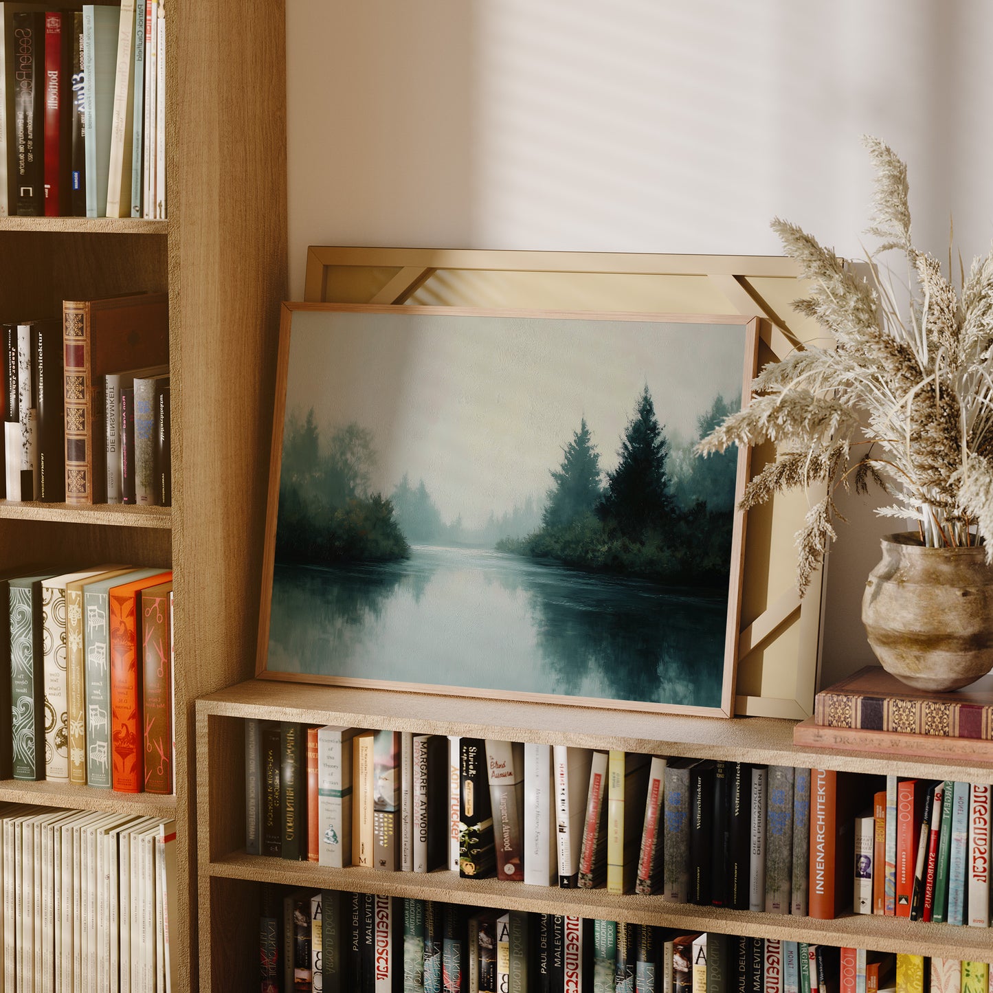 Evergreens Reflect Upon Still Waters