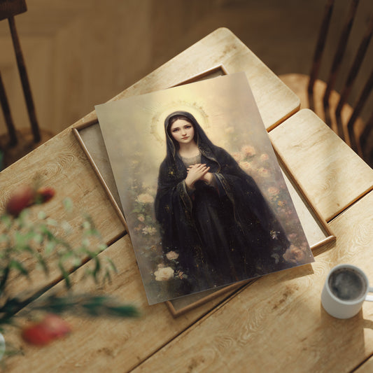 Sacred Light Upon Wooden Table