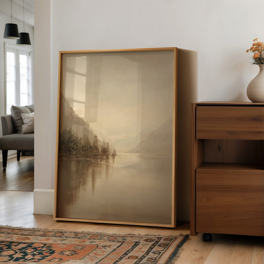 Mist Lingers Over Still Waters