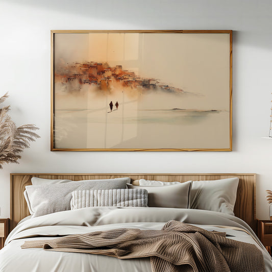 Travelers In Morning Mist