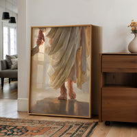 Sunlit Fabric Meets Bare Steps