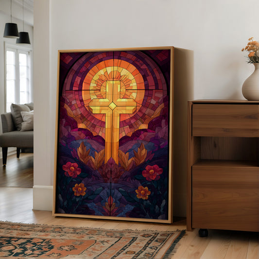 Sacred Light Among Garden Blooms