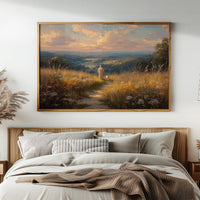 Sunlit Path Through Golden Fields