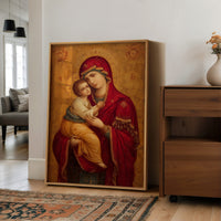 Sacred Crimson Against Golden Leaf