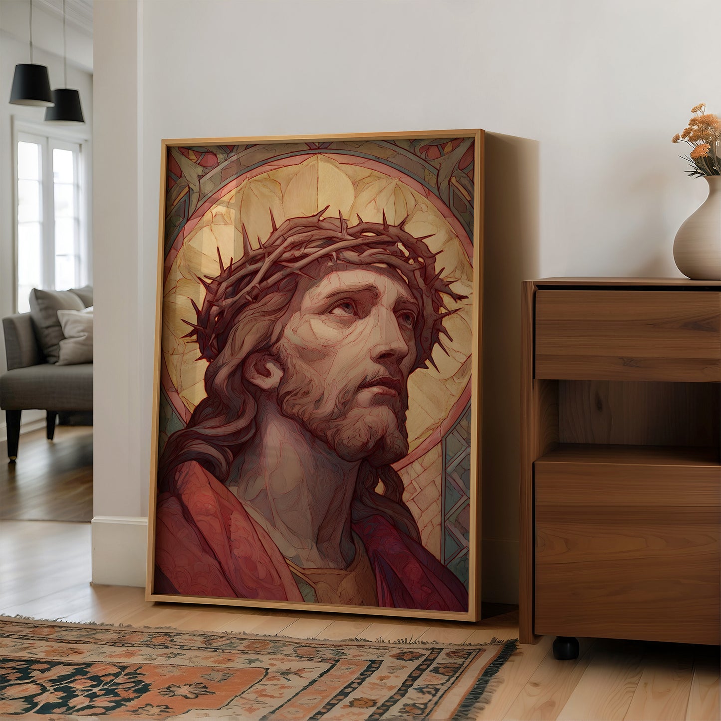 Sacred Gaze Toward Heaven's Light