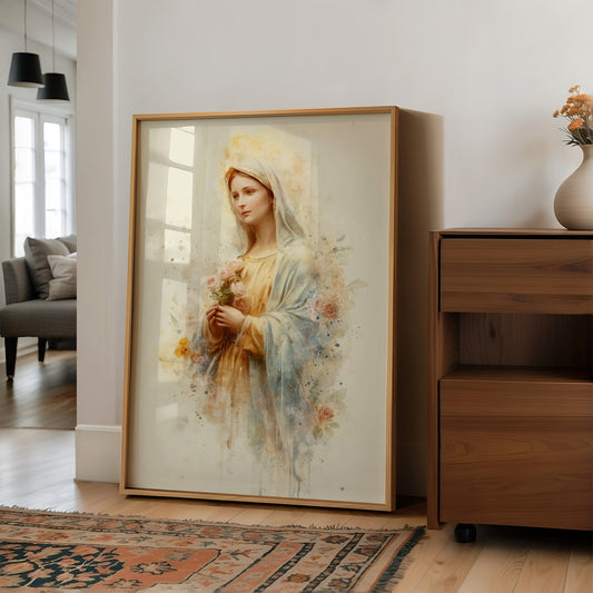 Gentle Flowers Among Watercolor Grace