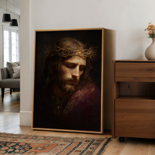 Sacred Art Upon Wooden Rest