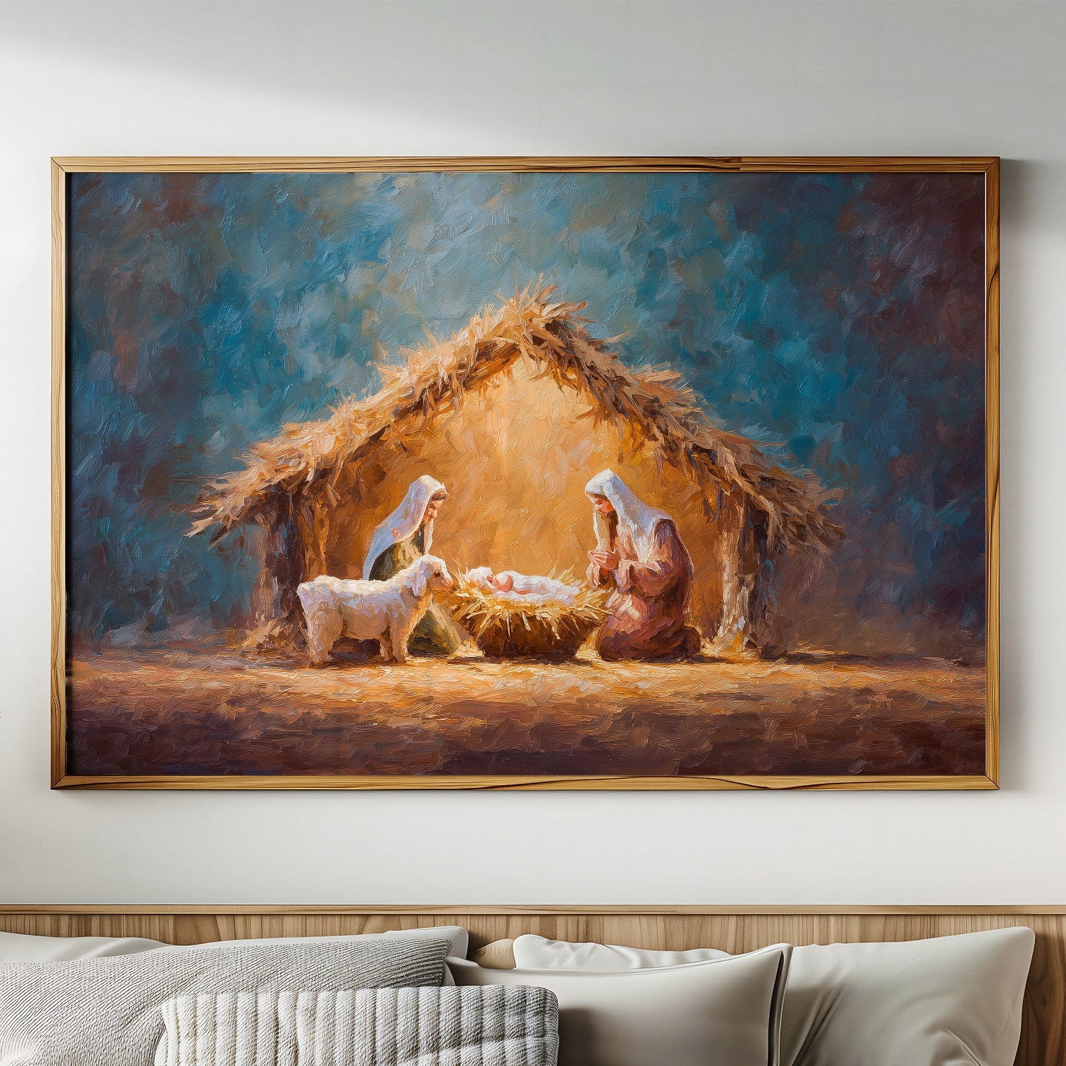Sacred Light Among Humble Straw