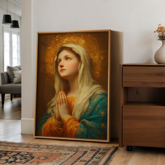 Radiant Prayer In Sunlit Sanctuary