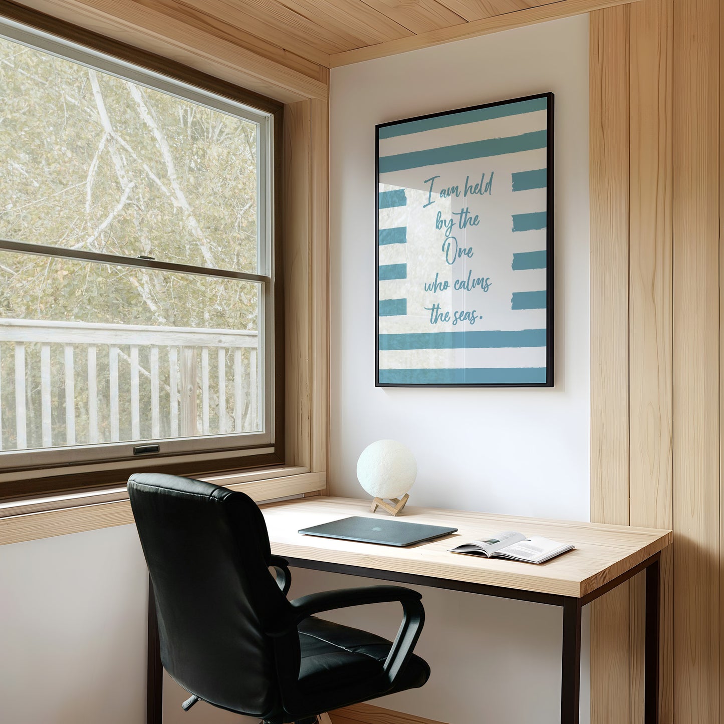 Teal Stripes Carry Ocean Promises