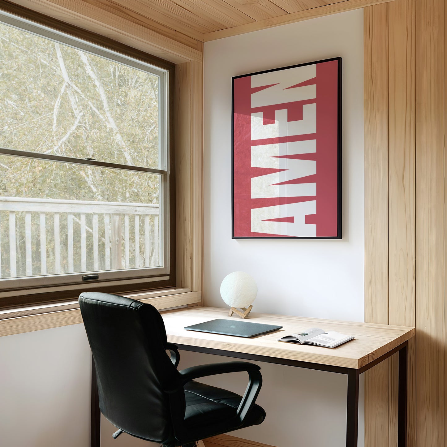 Bold Letters Against Rose Canvas