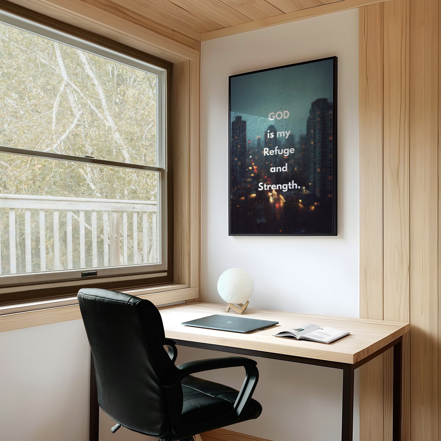 Faith Glows Through City Rain