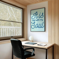 Serene Words On Mint Canvas