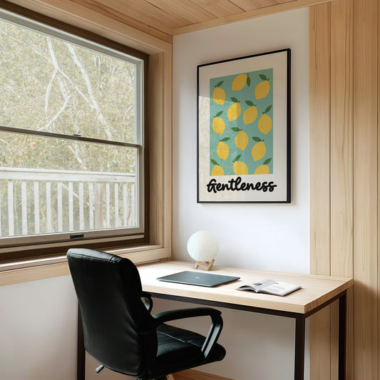 Citrus Symphony On Mint Canvas