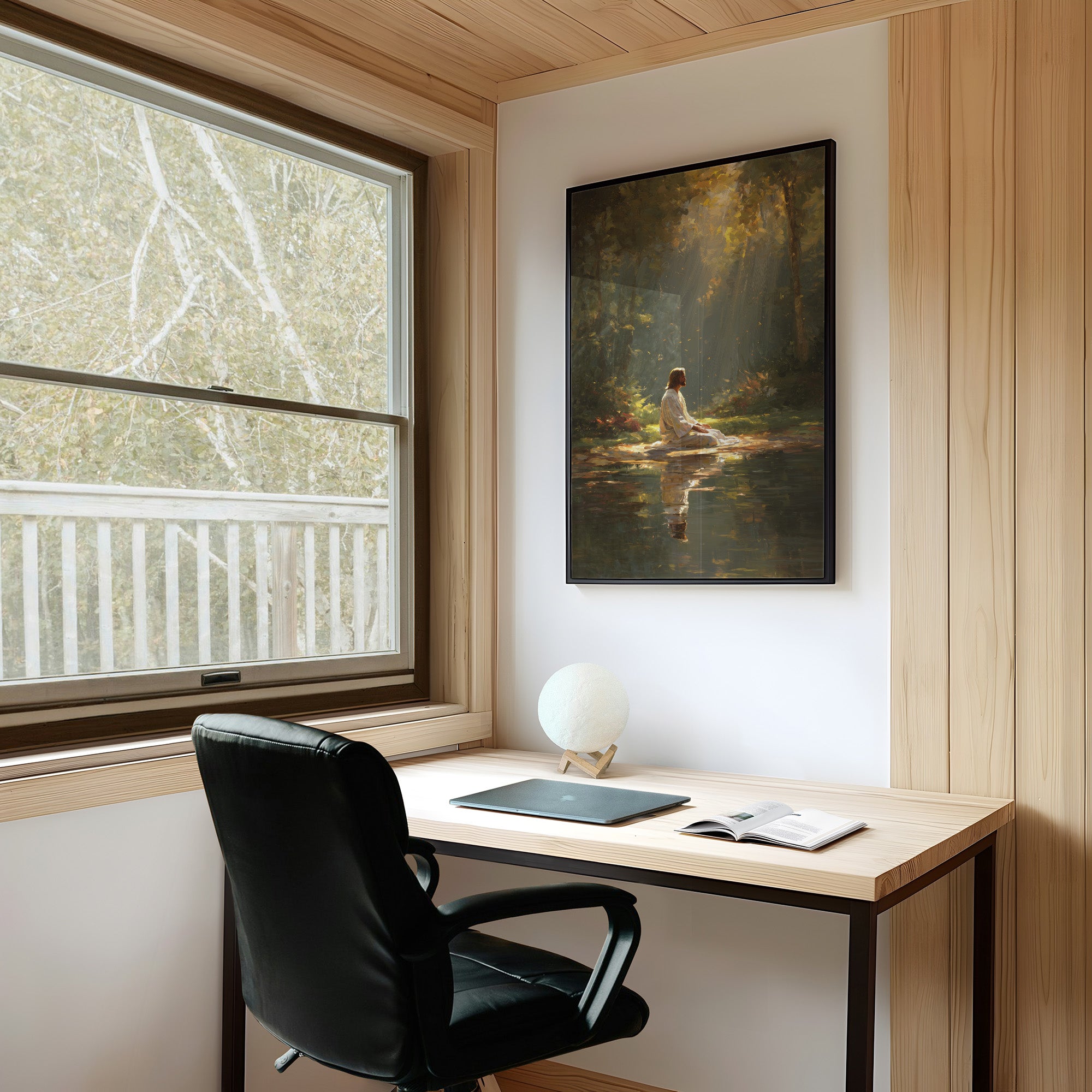 Divine Radiance Illuminates Forest Sanctuary