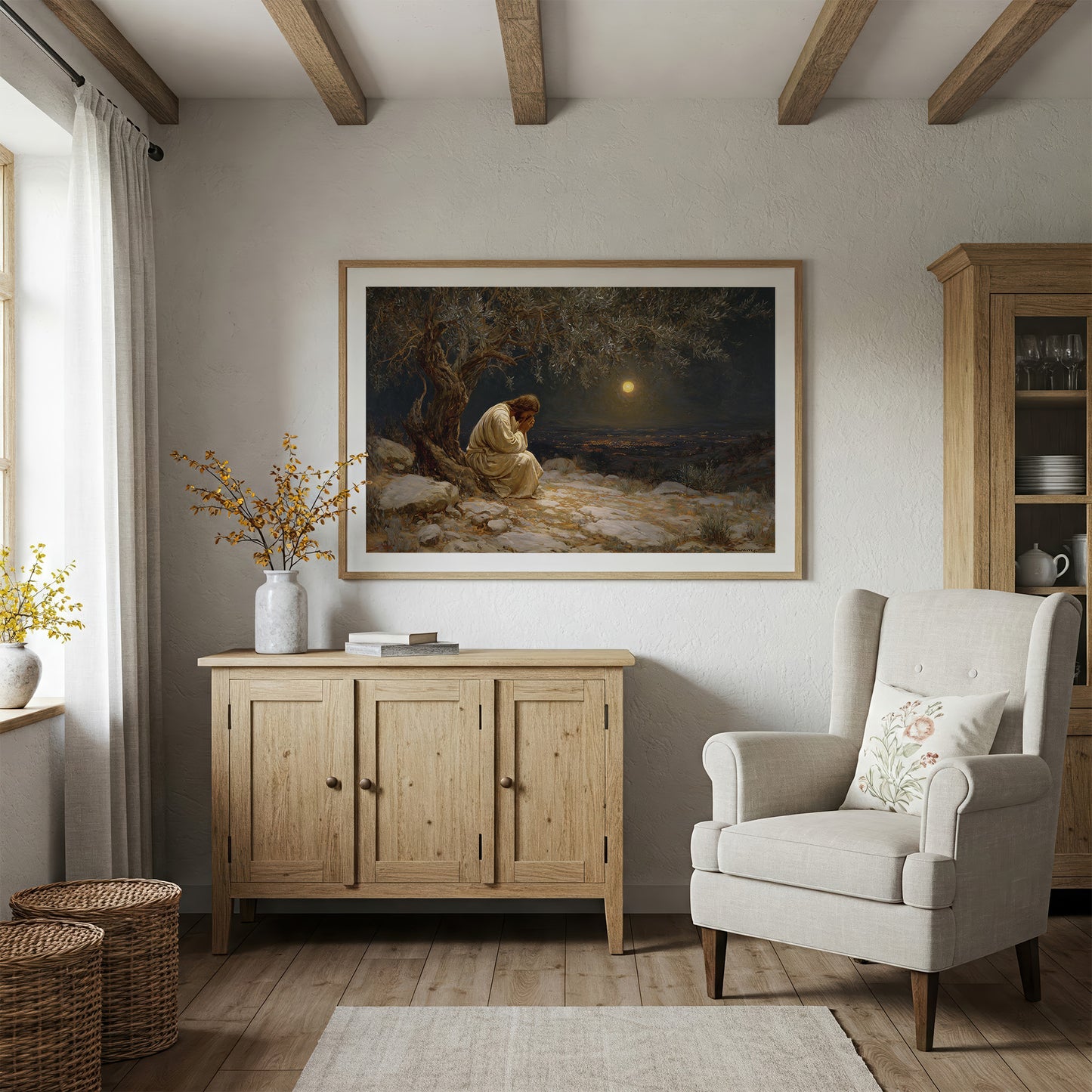 Midnight Prayer Beneath Ancient Olive