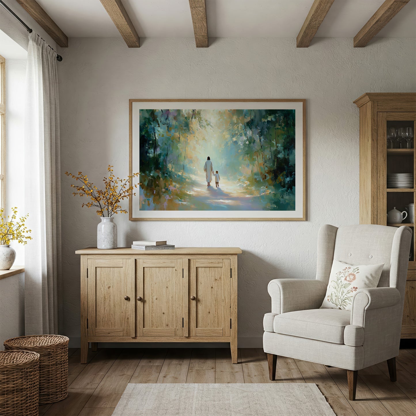 Ethereal Journey Through Luminous Forest
