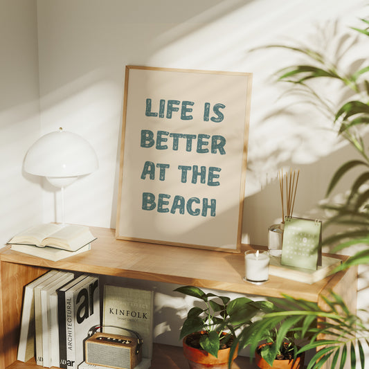 Coastal Wisdom in Teal Typography