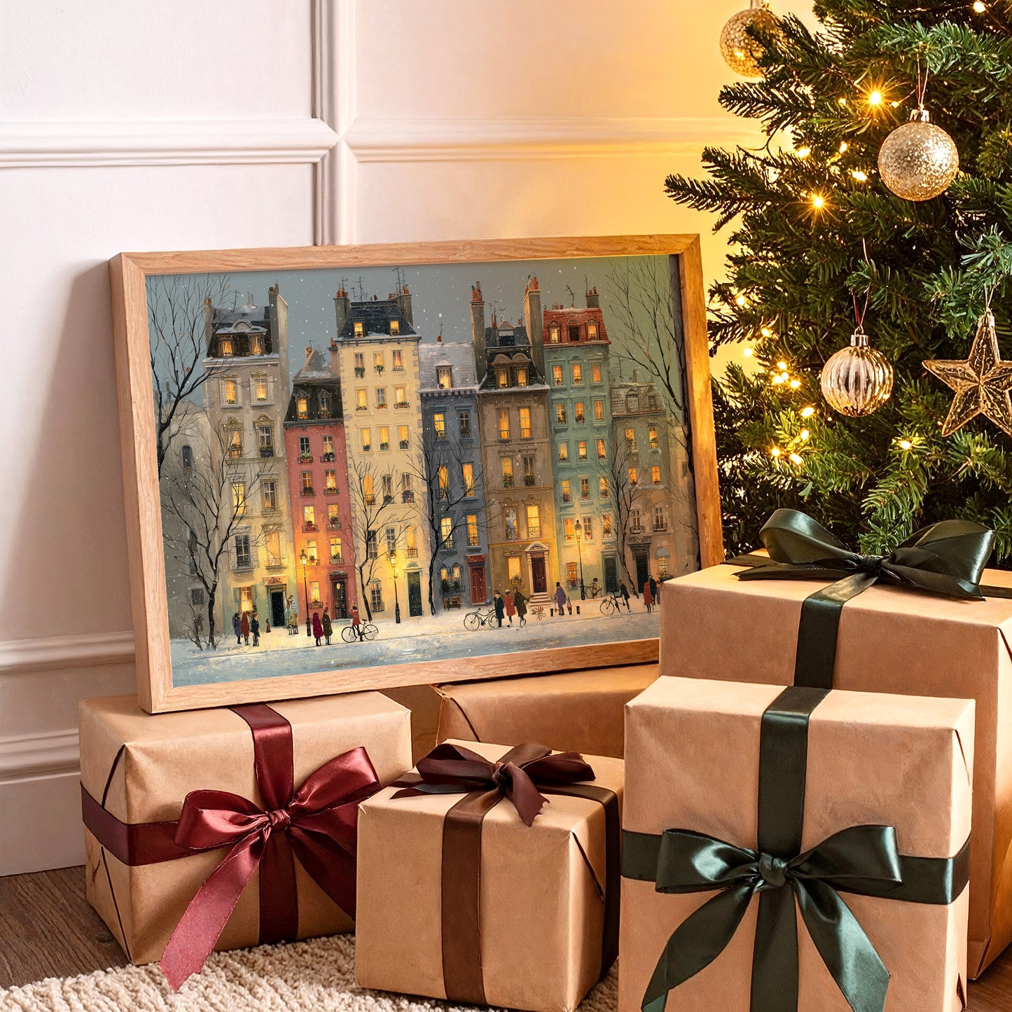 Parisian Winter Through Pastel Facades