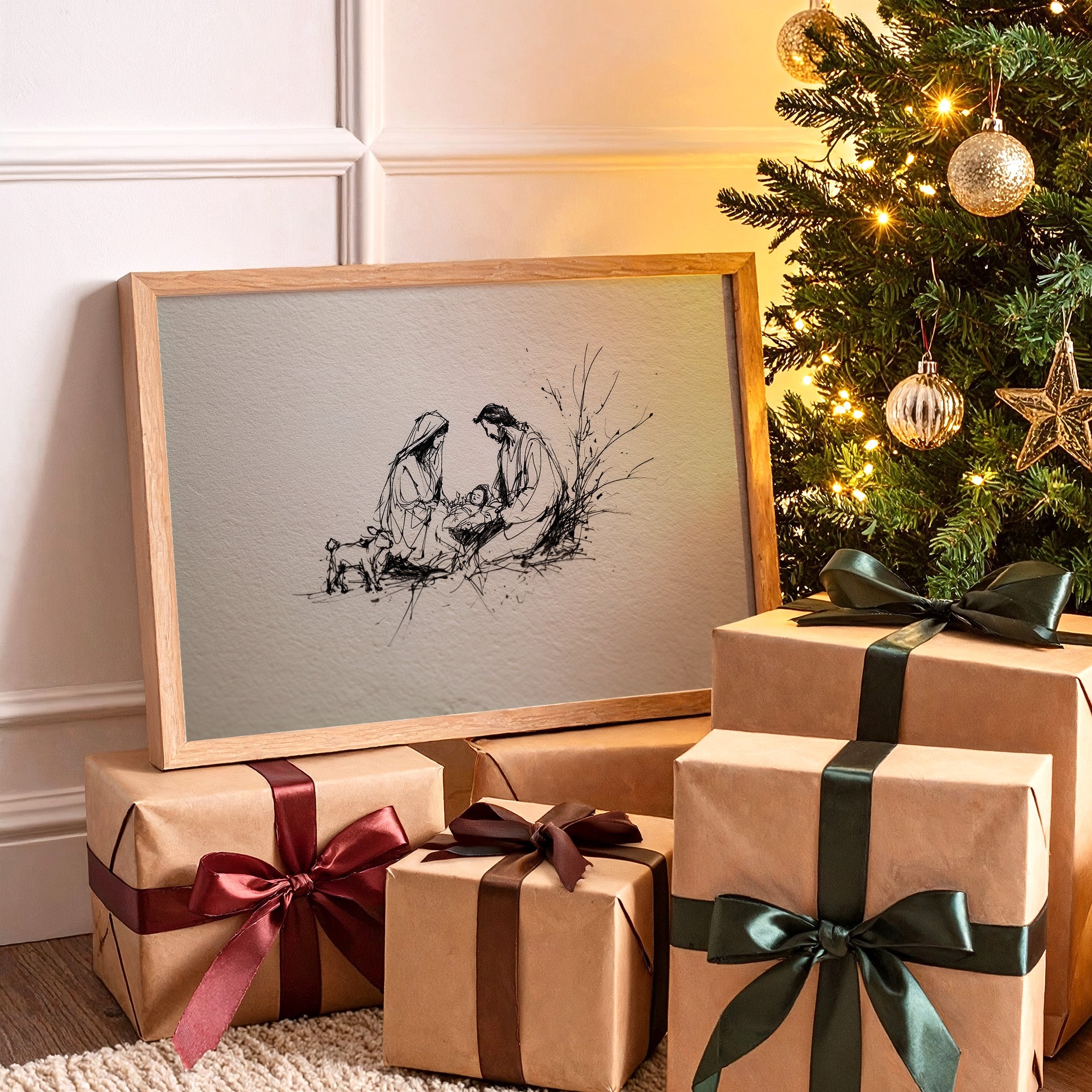 Tender Stillness at the Manger