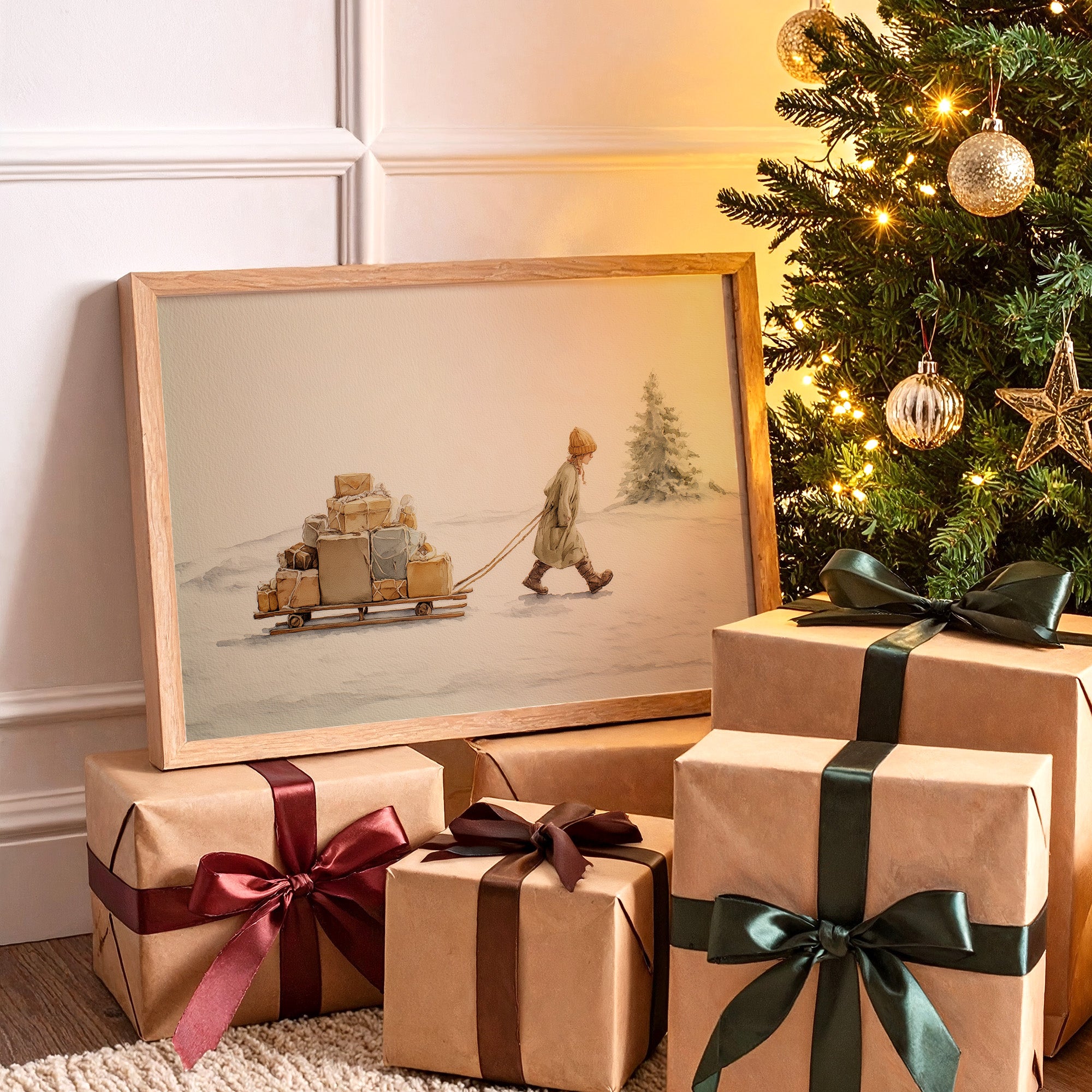 Solitary Gift Bearer's Winter Trek